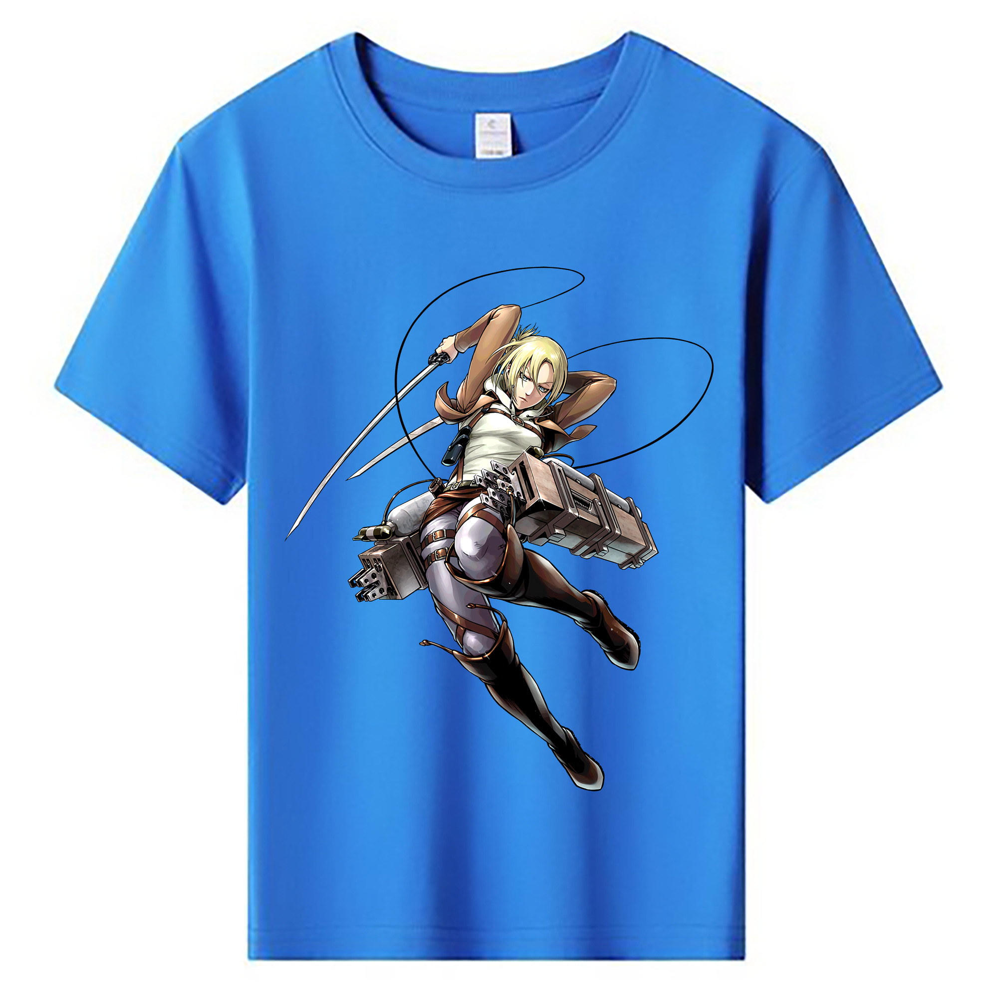 （画像用） 進撃の巨人 アニ・レオンハート Attack on Titan Annie Leonhart 綿100％キッズTシャツ（フロントプリント）